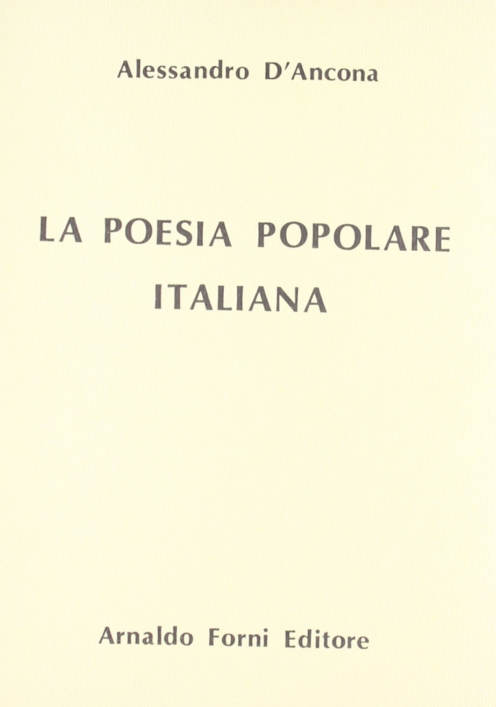 La Poesia Popolare Italiana
