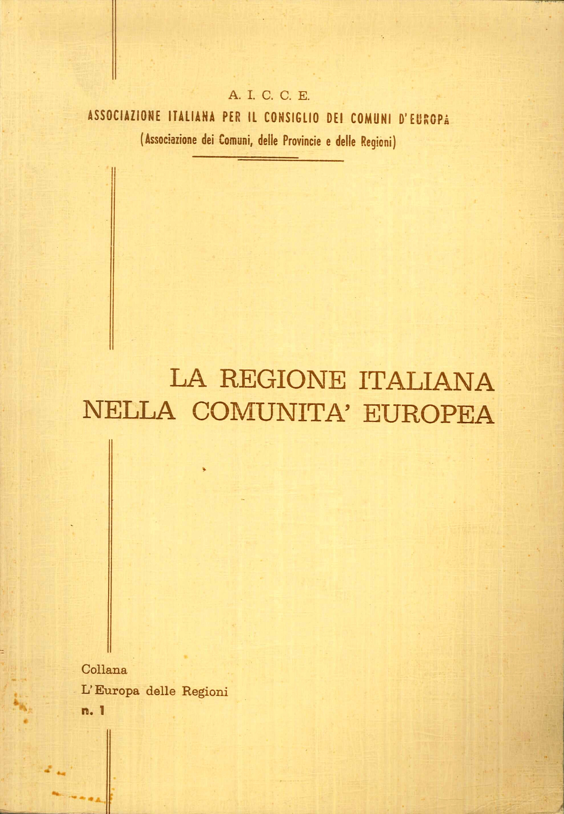 La regione italiana nella Comunita europea