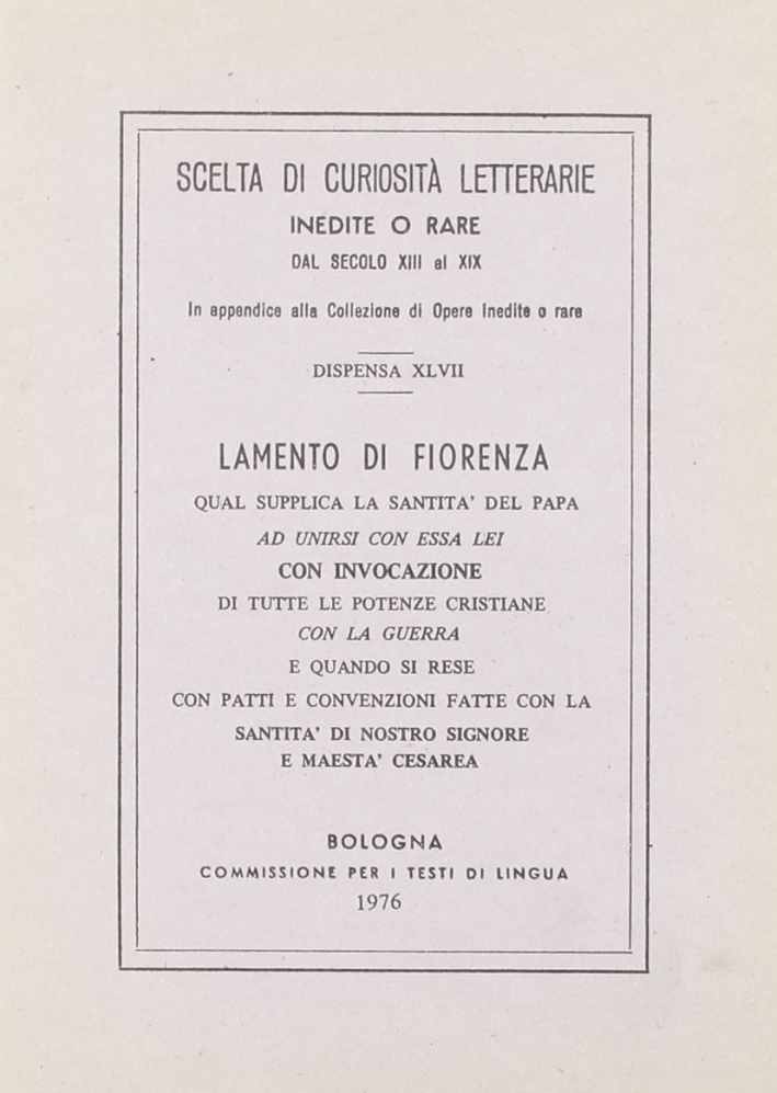 Lamento di Fiorenza