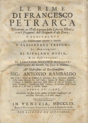 Le Rime di Francesco Petrarca Riscontrate con i Testi a …