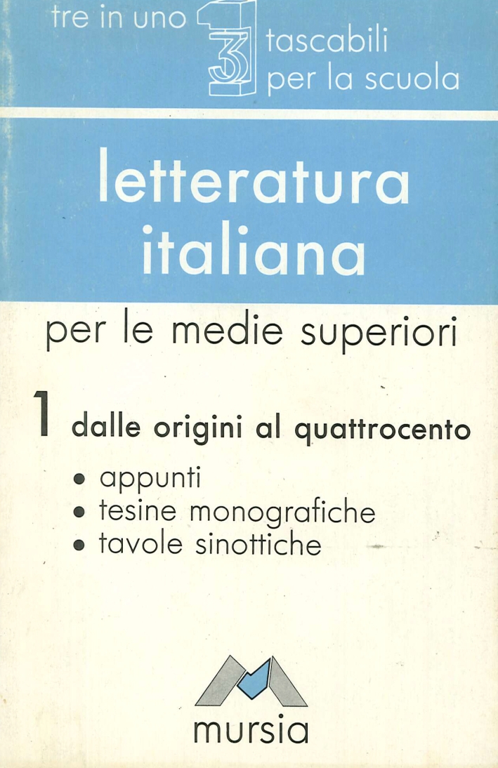 Letteratura italiana. Vol. 1