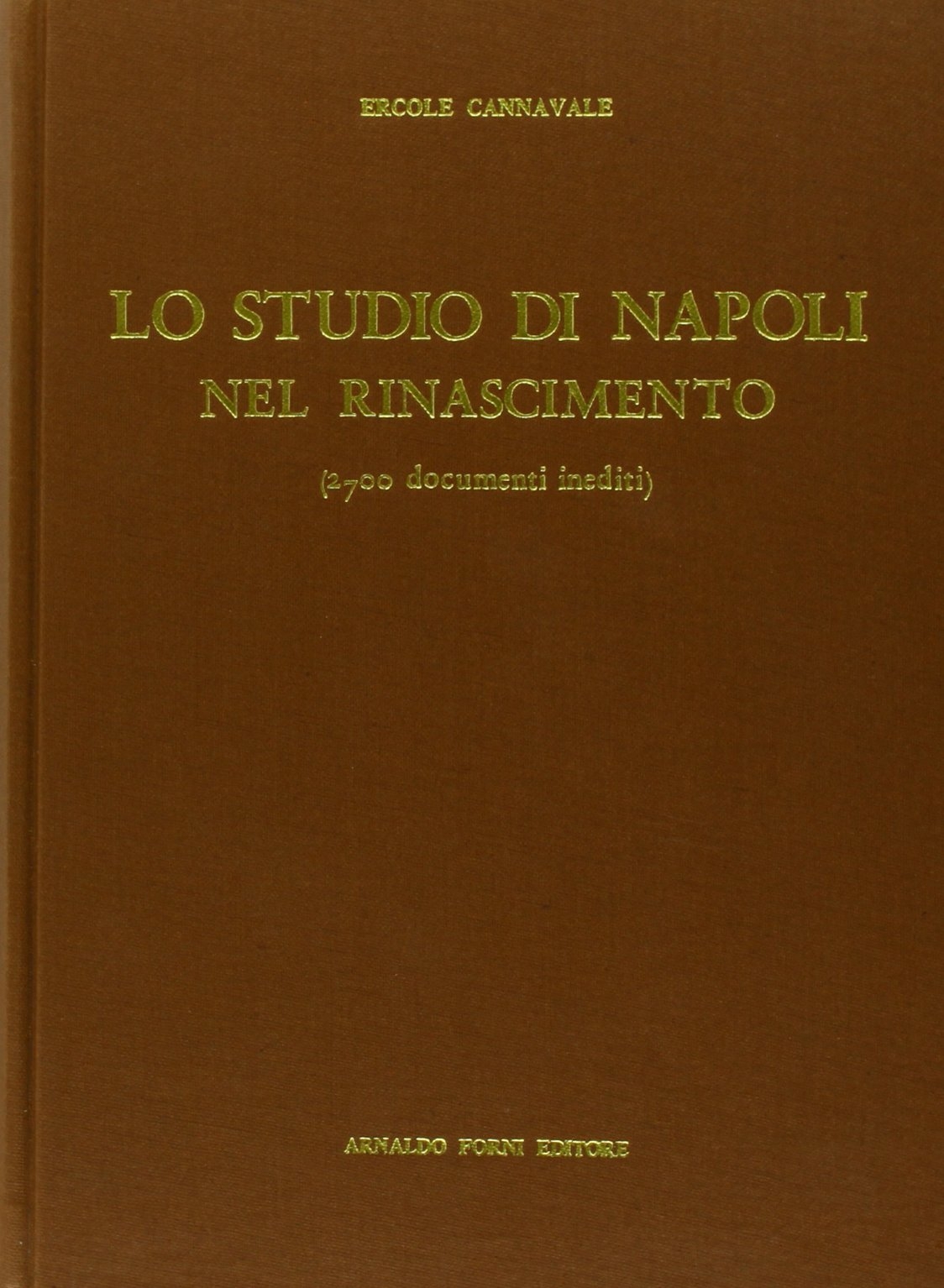 Lo studio di Napoli nel Rinascimento (rist. anast. Napoli, 1895)