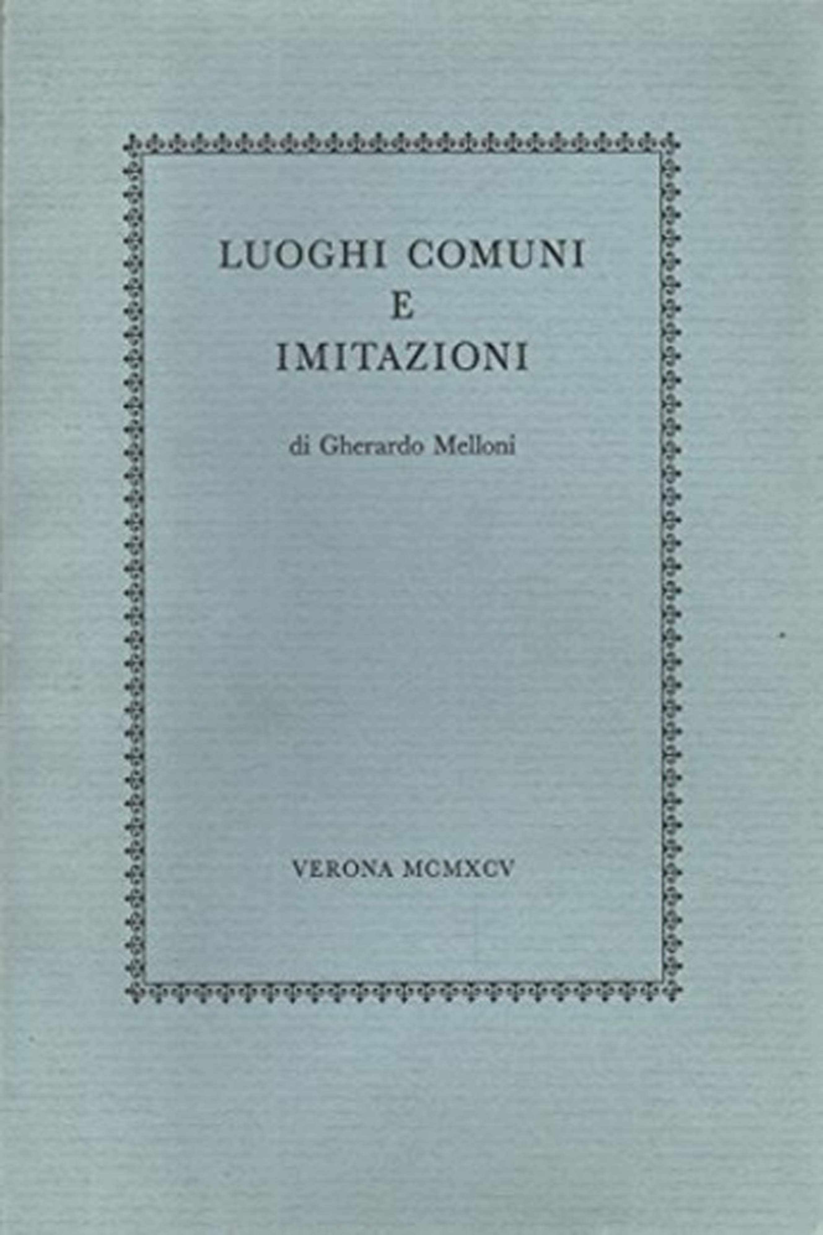 Luoghi Comuni E Imitazioni