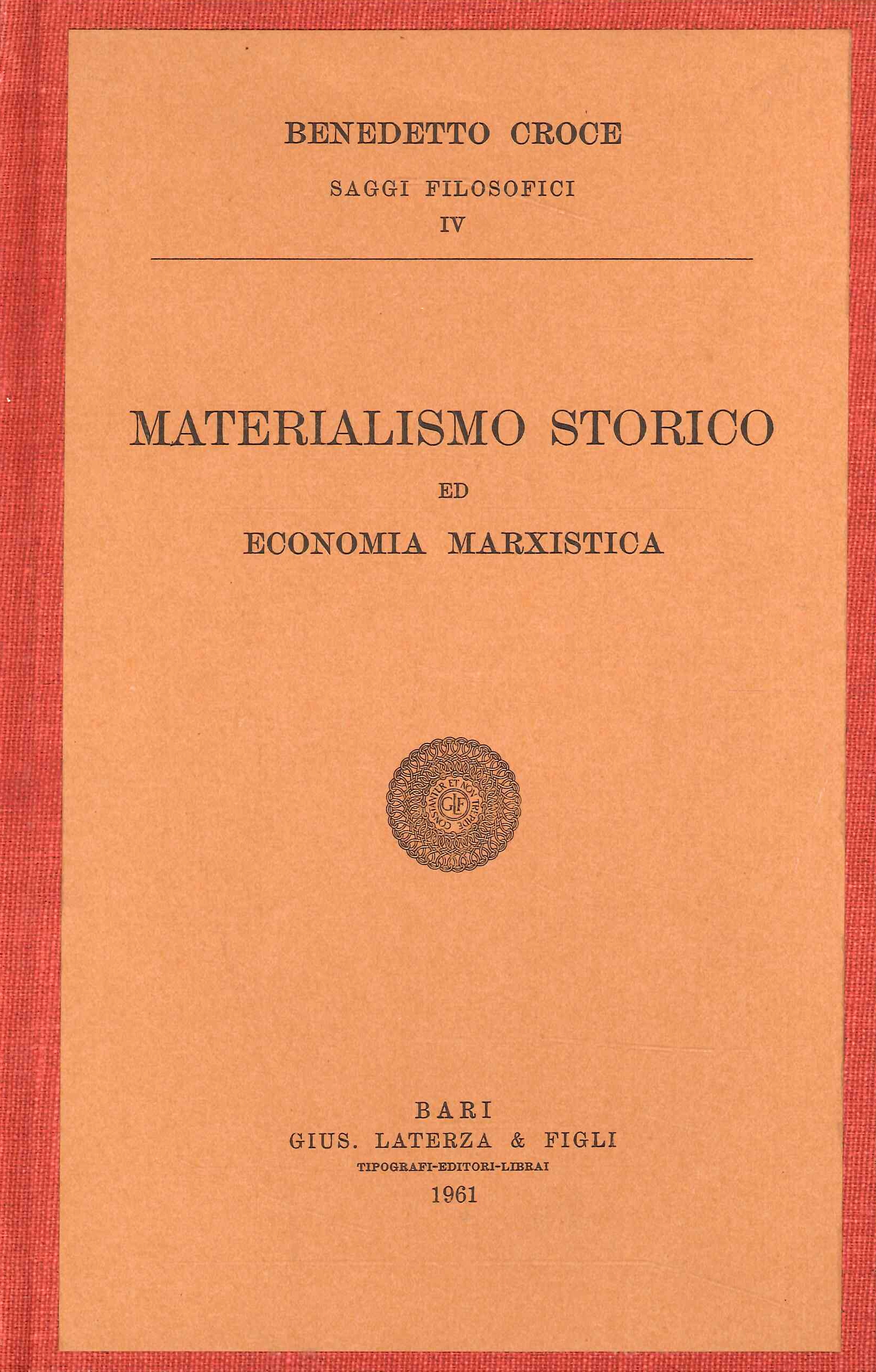 Materialismo storico ed economia marxistica