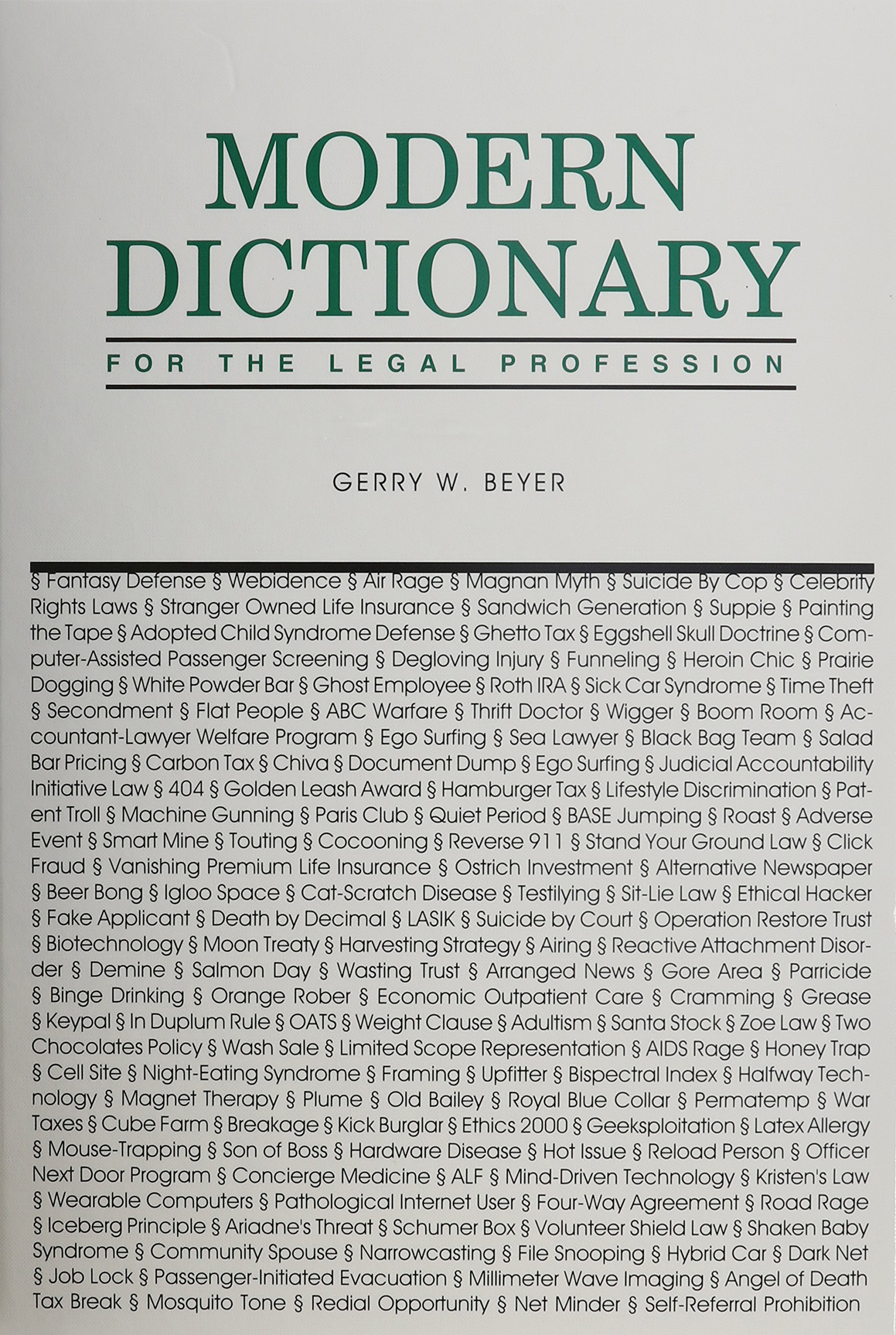 Modern Dictionary For the Legal Profession : With 1997 Supplement