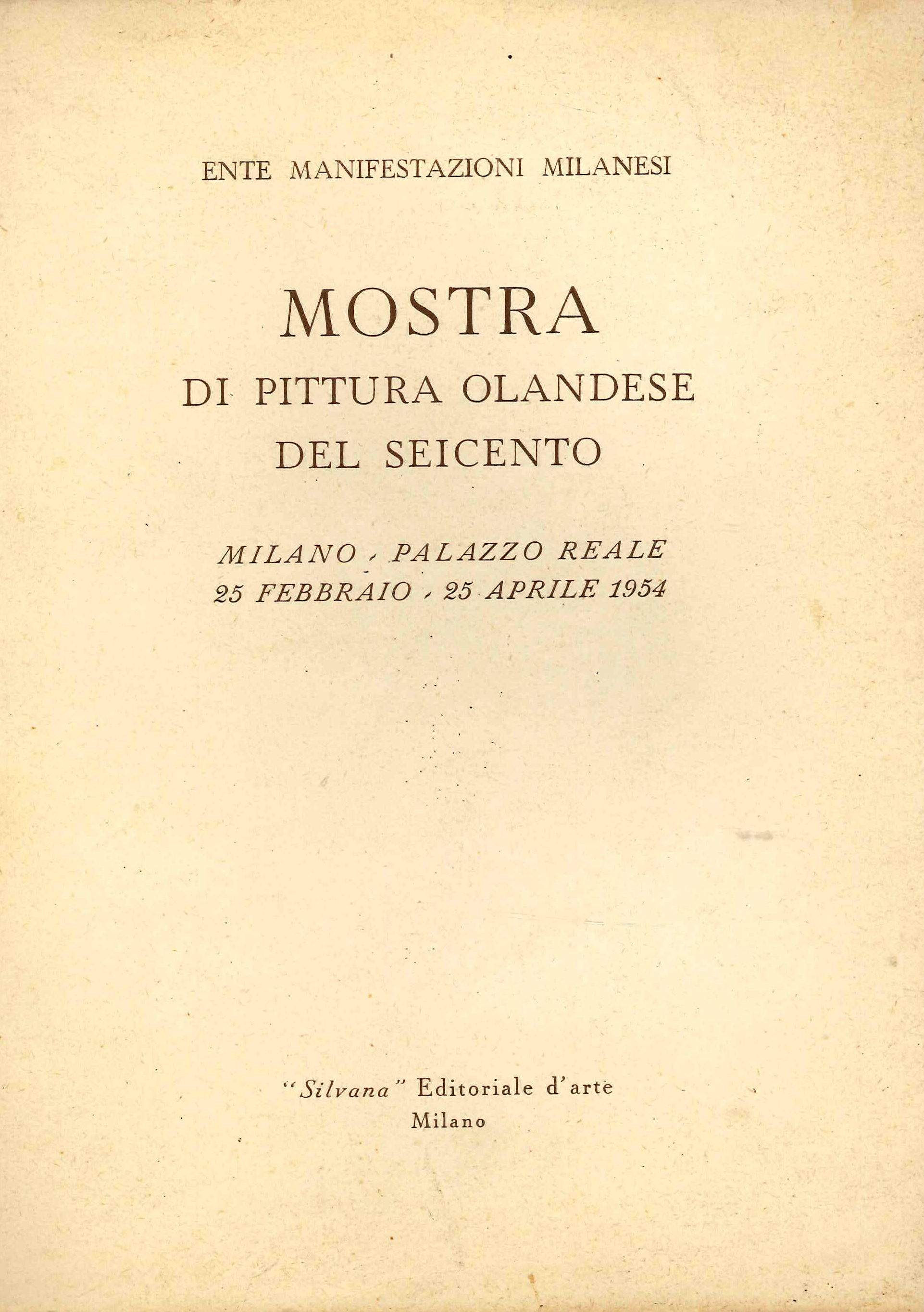 Mostra di pittura olandese del Seicento