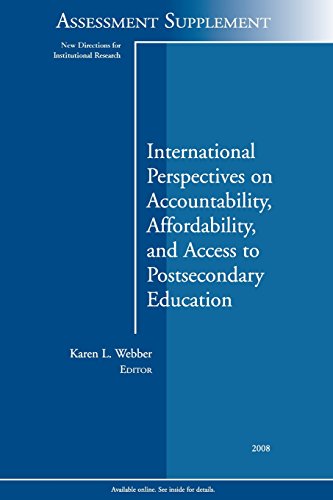 New Directions For Institutional Research, Assessment Supplement 2008: International Perspectives …