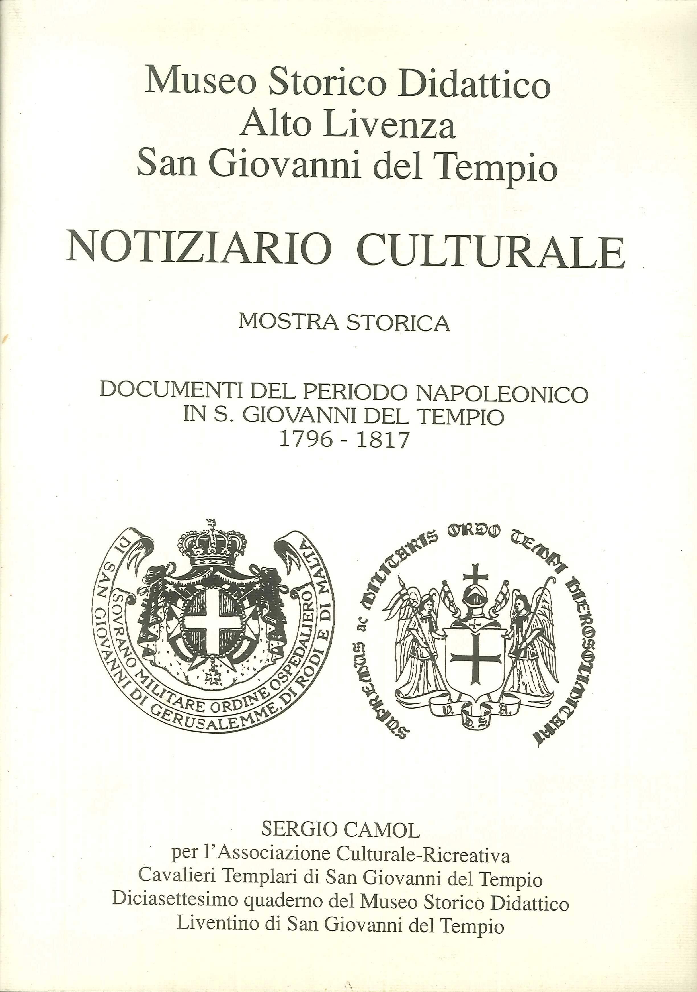 Notiziario Culturale. Mostra storica. Documenti del periodo napoleonico in S. …