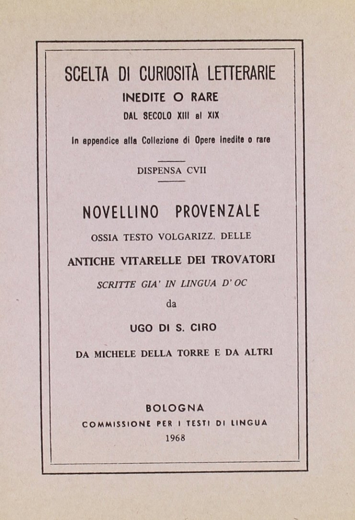 Novellino provenzale (rist. anast.)