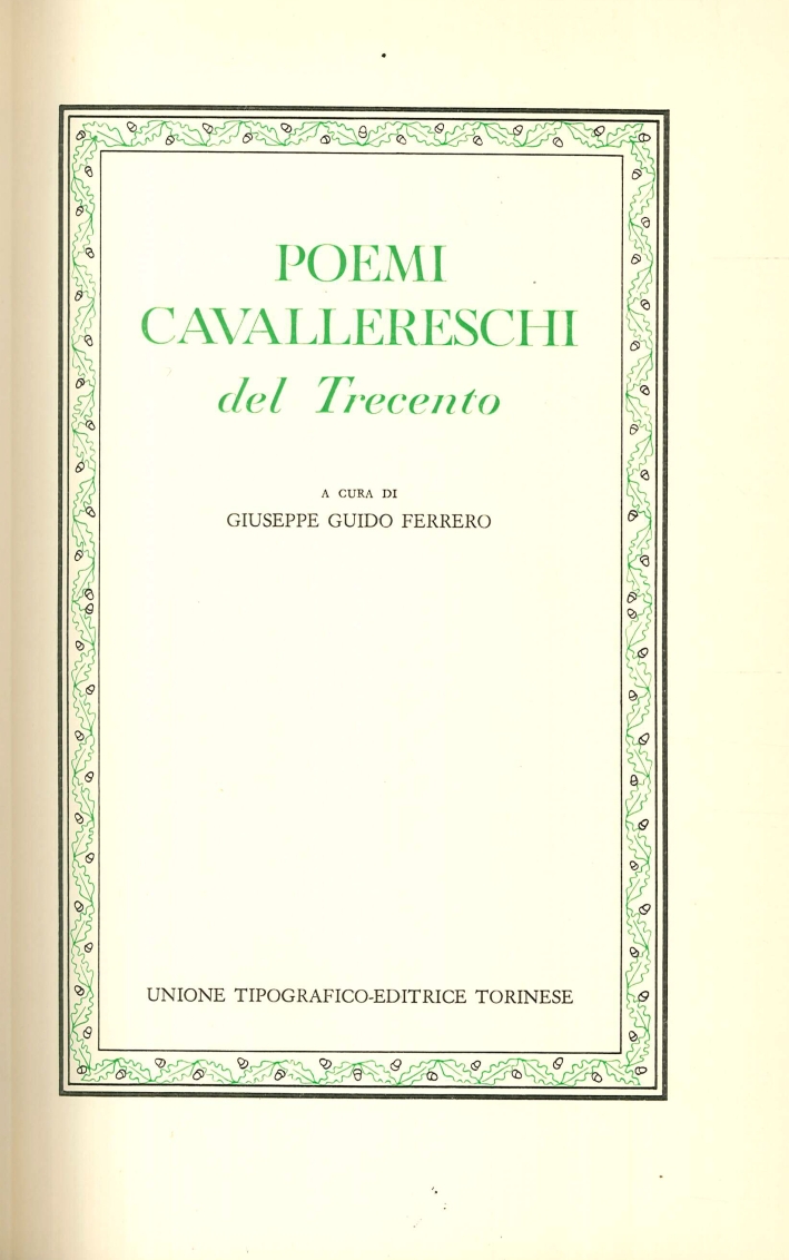 Poemi Cavallereschi del Trecento