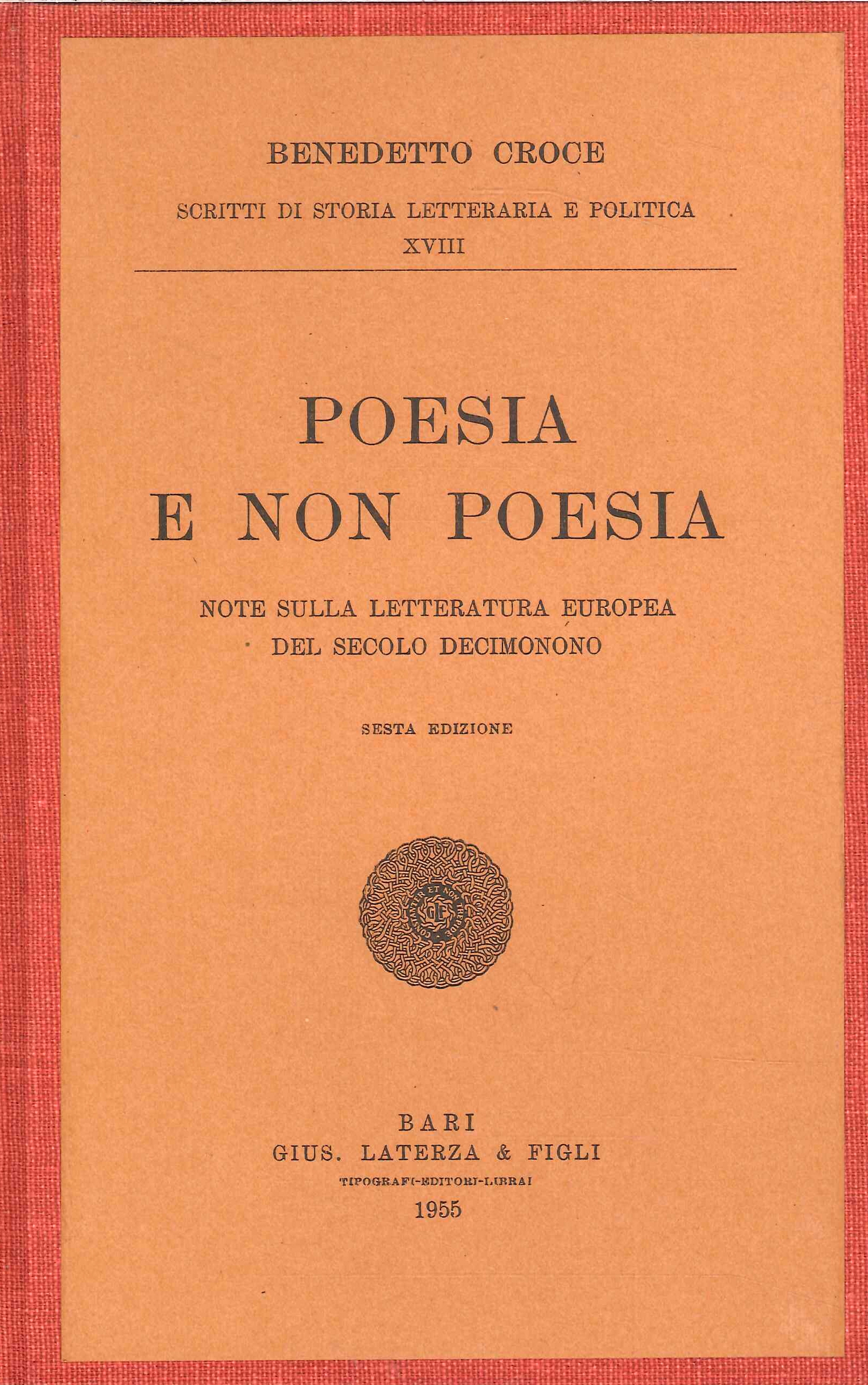 Poesia e non poesia. Note sulla letteratura europea del secolo …