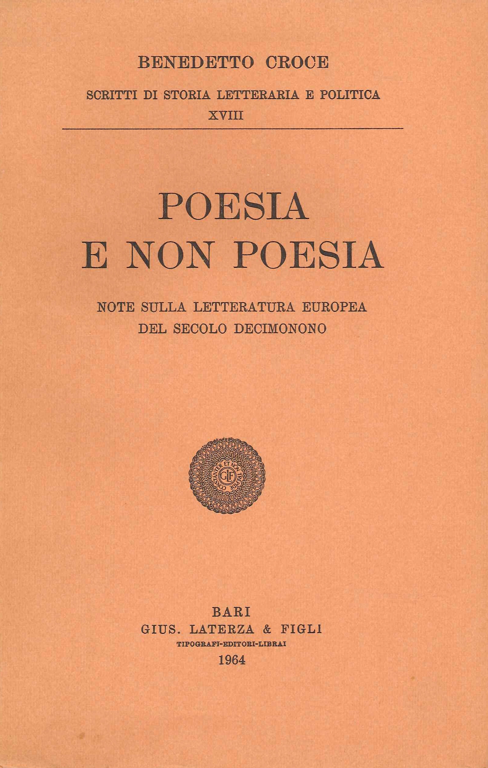 Poesia e non poesia. Note sulla letteratura europea del secolo …