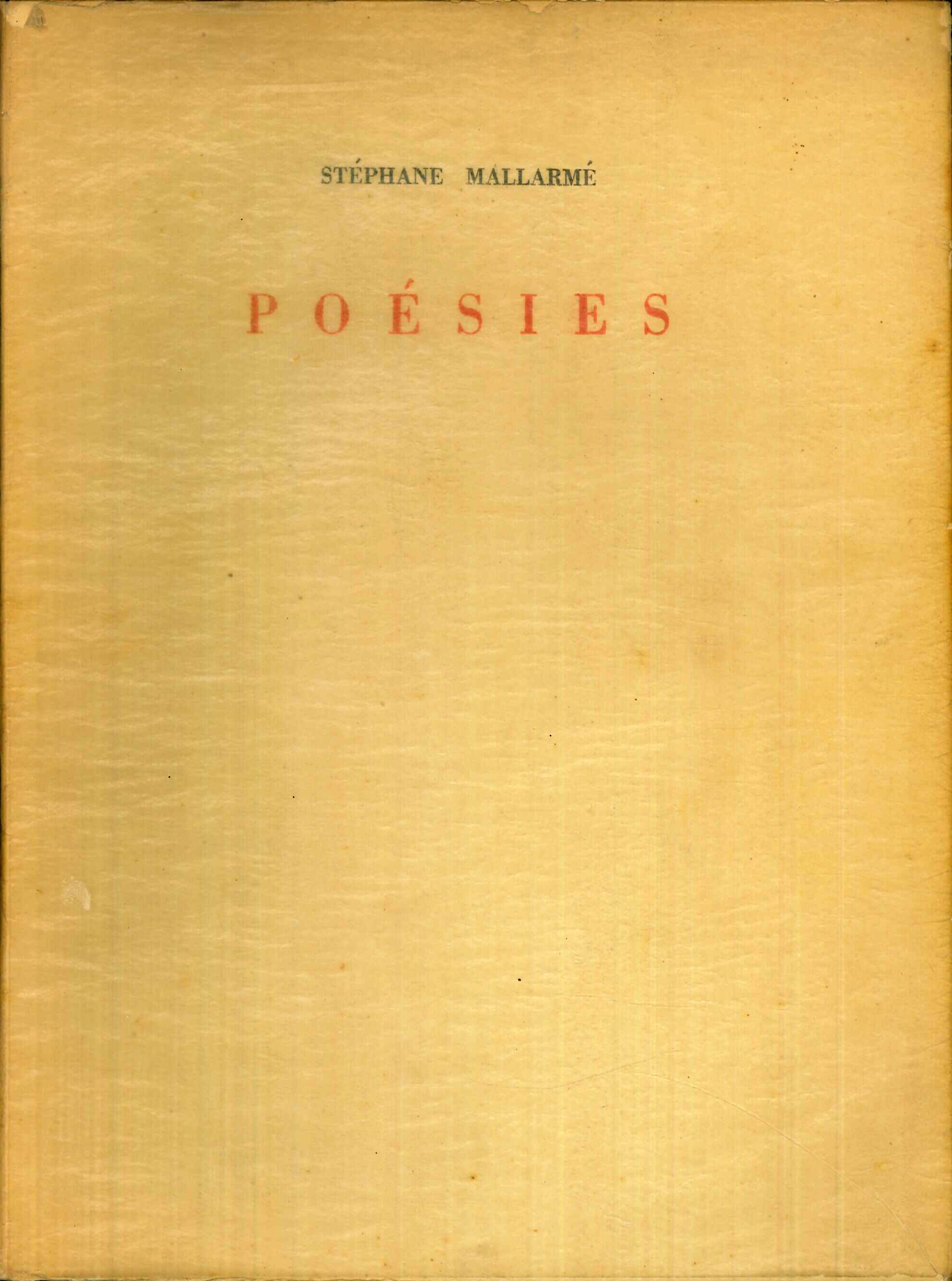 Poésies Stéphane Mallarmé