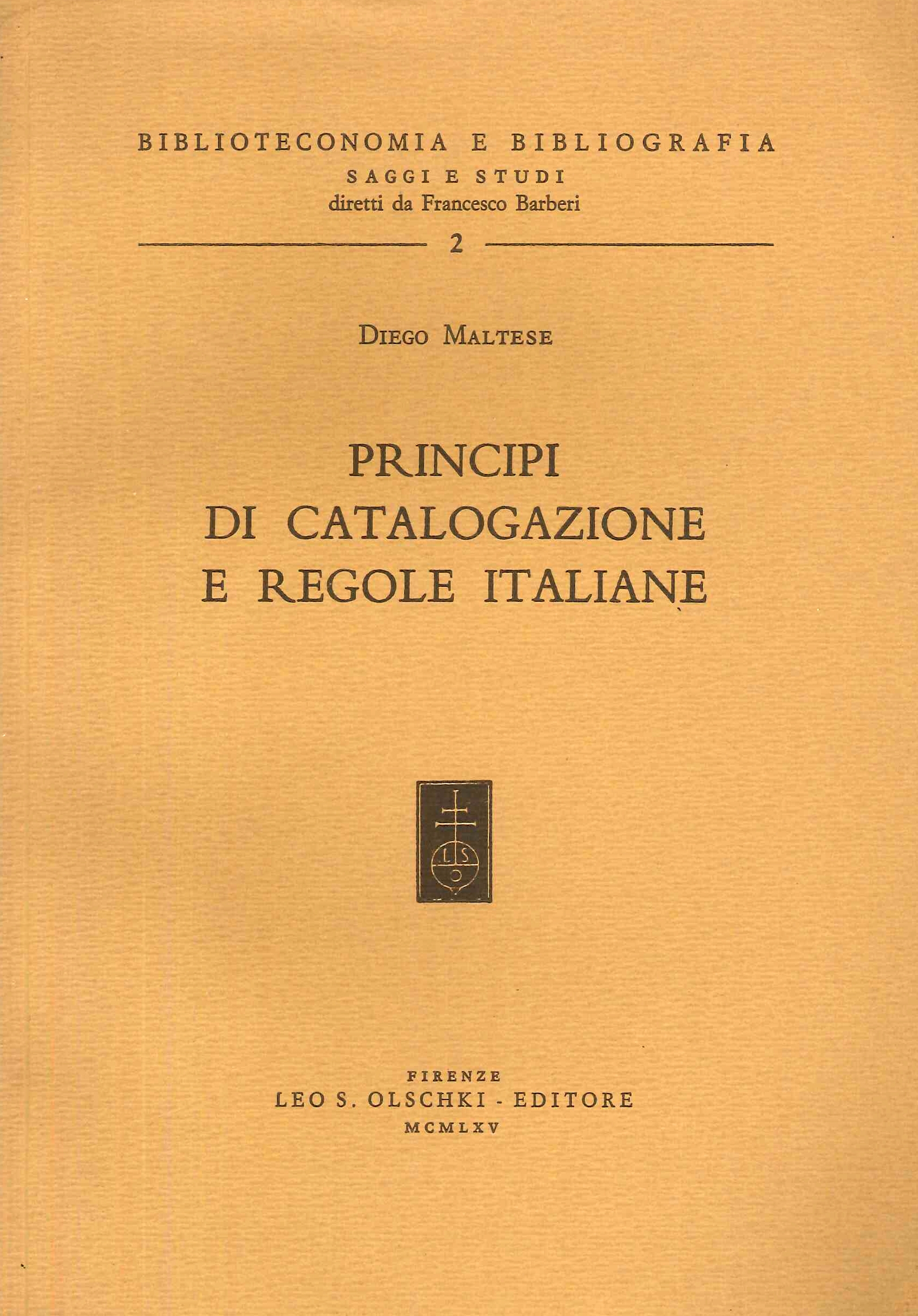 Principi di catalogazione e regole italiane