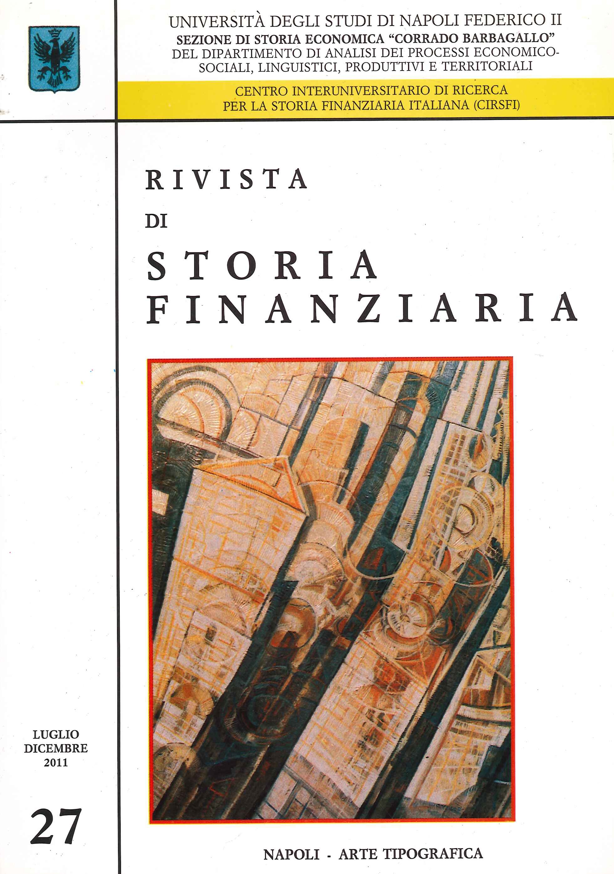 Rivista di storia finanziaria. 27. Luglio-Dicembre 2011