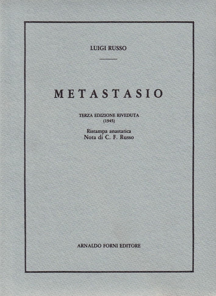 Russo Luigi: Pietro Metastasio
