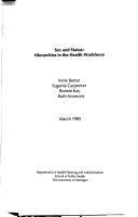 Sex and Status: Hierarchies in the Health Workforce