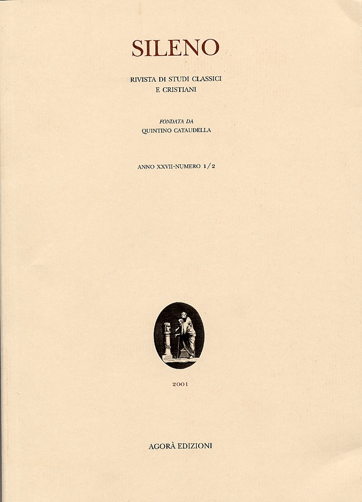Sileno. Rivista di studi classici e cristiani. 1-2. 2001
