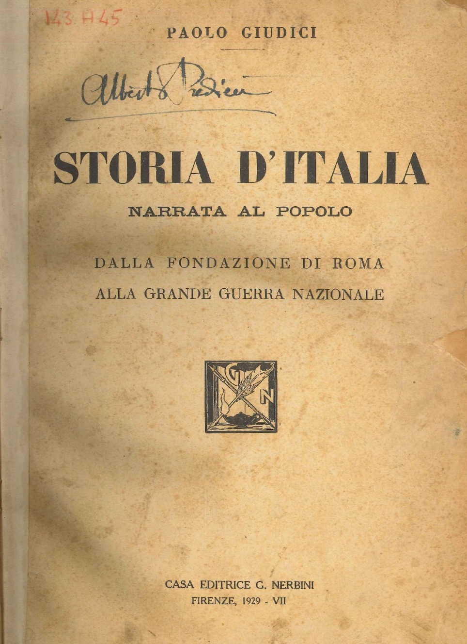 Storia d'Italia Narrata al Popolo dalla Fondazione di Roma alla …
