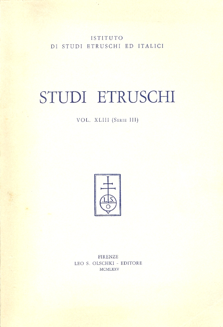 Studi Etruschi. XLIII
