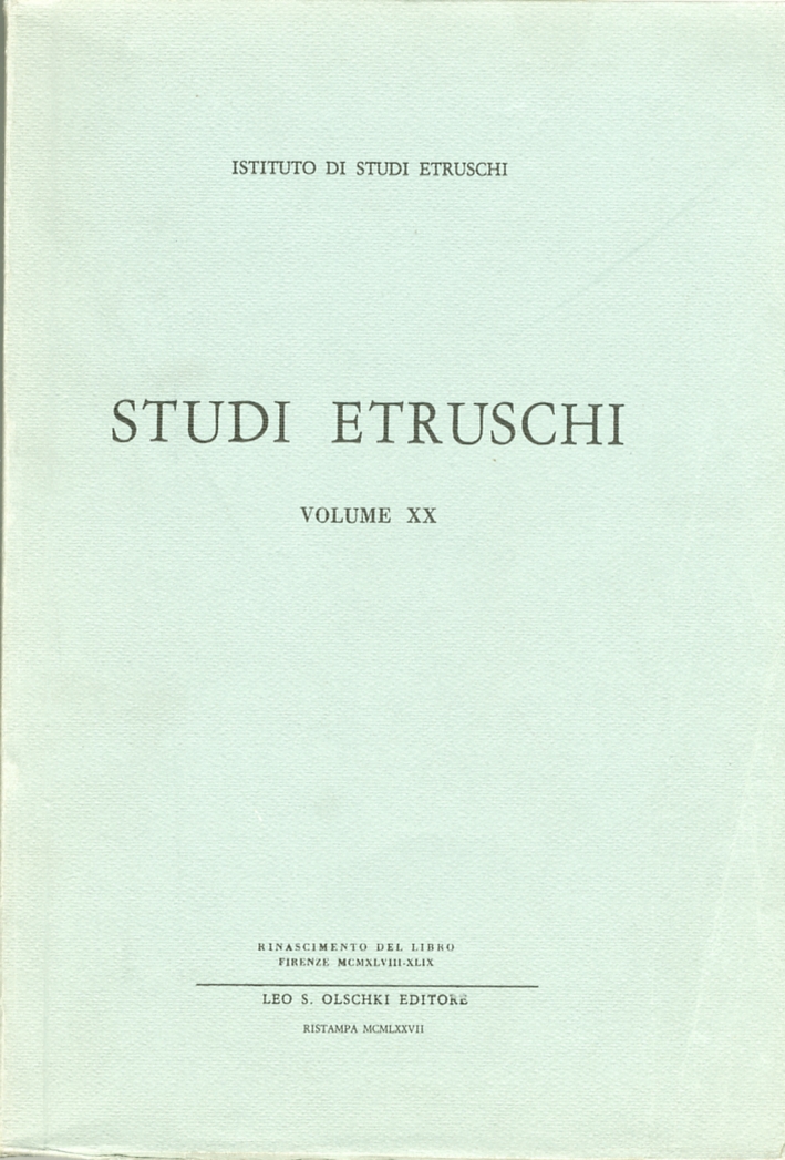 Studi etruschi. XX