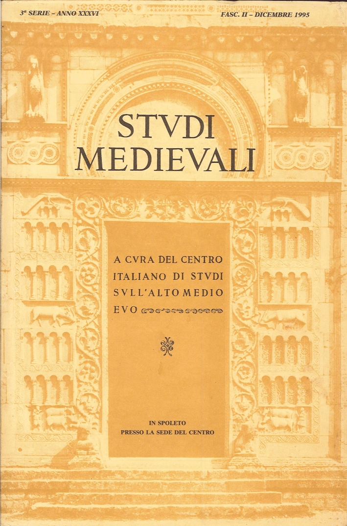 Studi Medievali 1995.[Edizione Incompleta. Disponibile Solo Fascicolo 2]