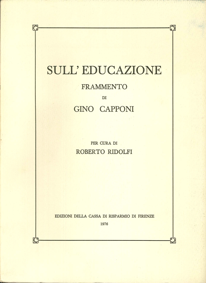 Sull'Educazione. Frammento