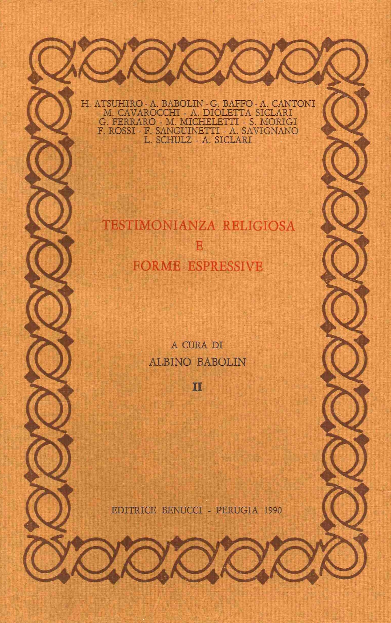 Testimonianza religiosa e forme espressive. 28