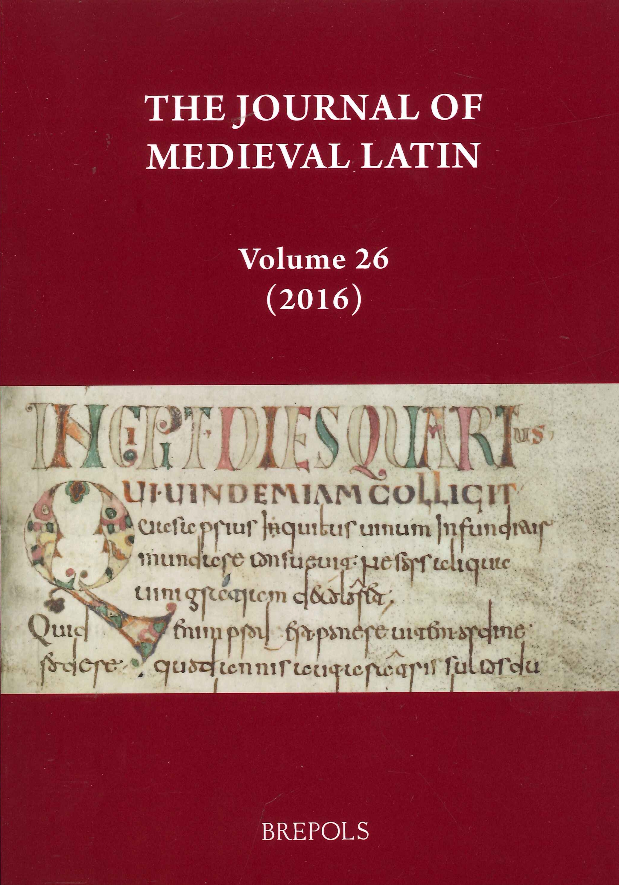 The Journal of Medieval Latin. Volume 26