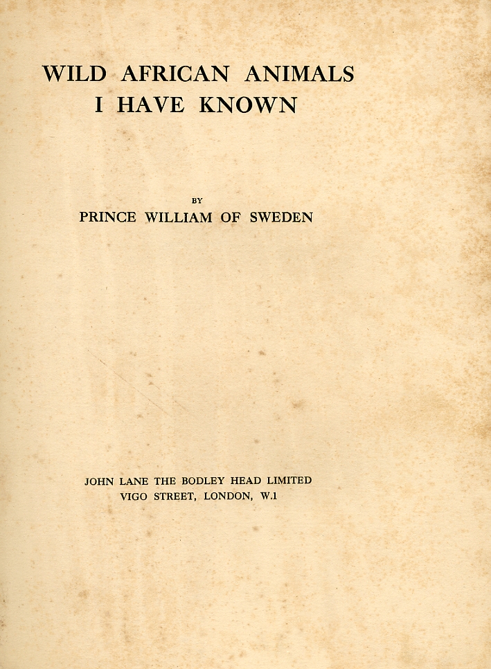 Wild African Animals I Have Known