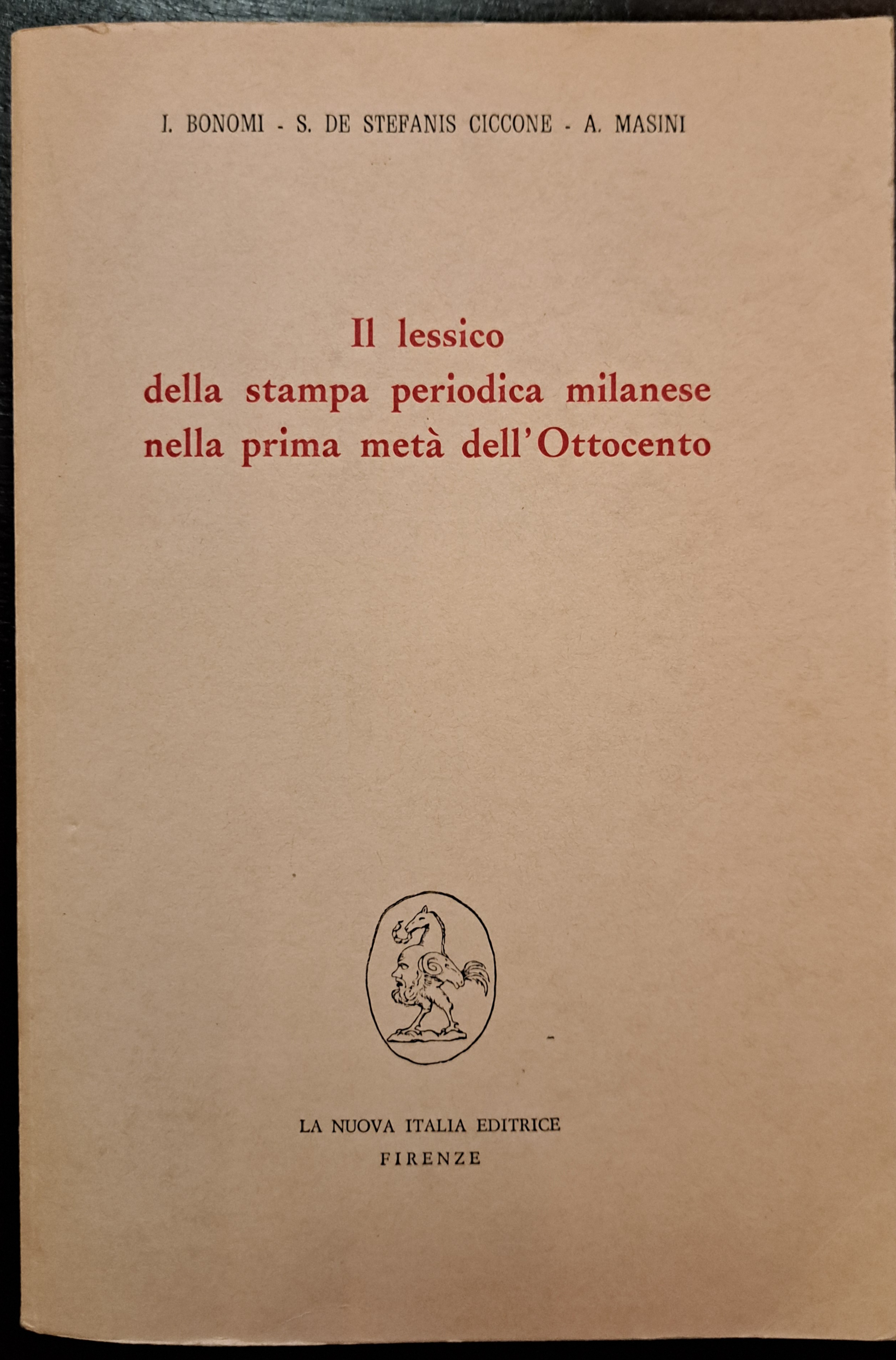 Il lessico della stampa periodica milanese nella prima metà dell'ottocento