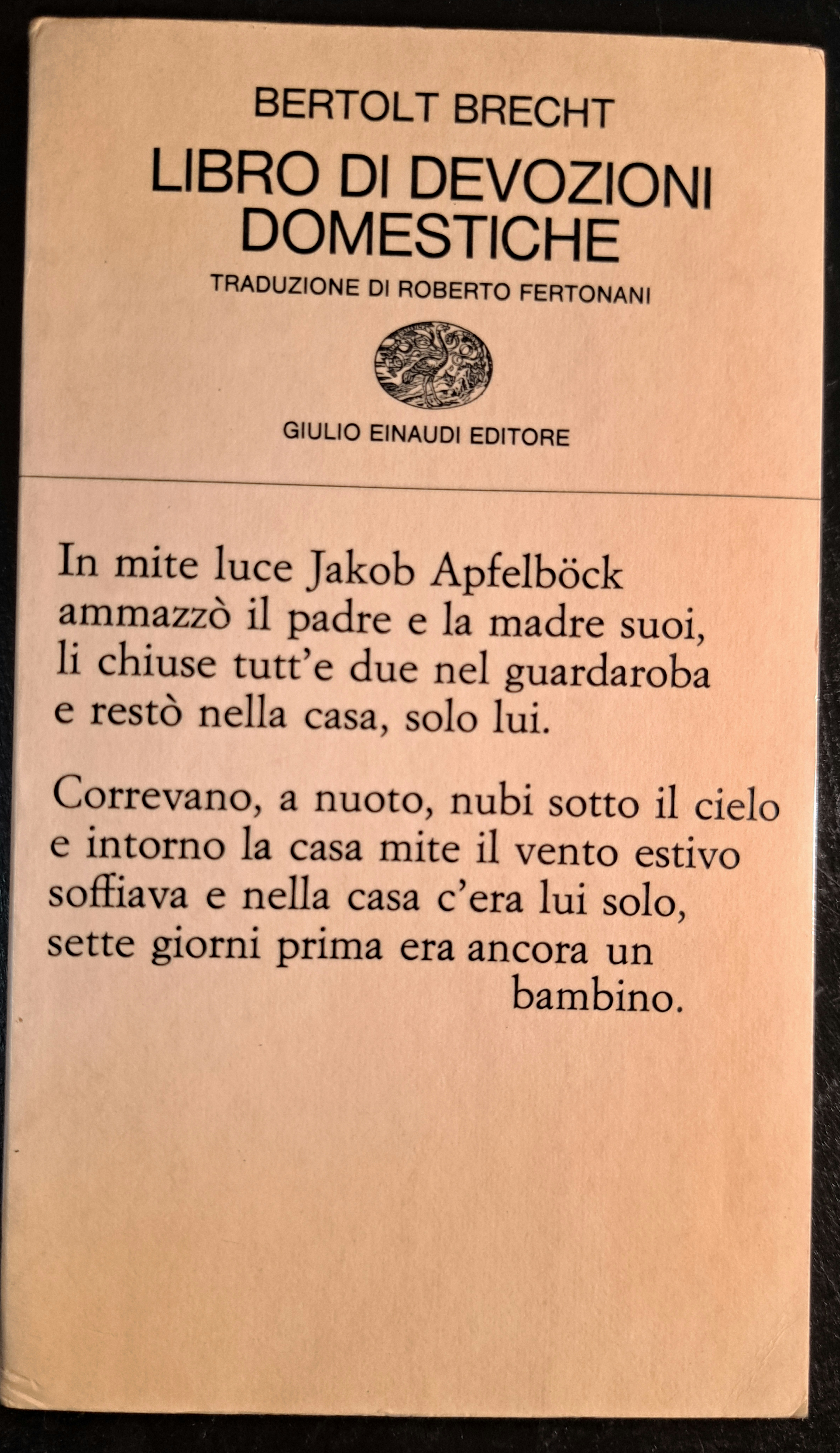 Libro di devozioni domestiche. Traduzione di Roberto Fertonani