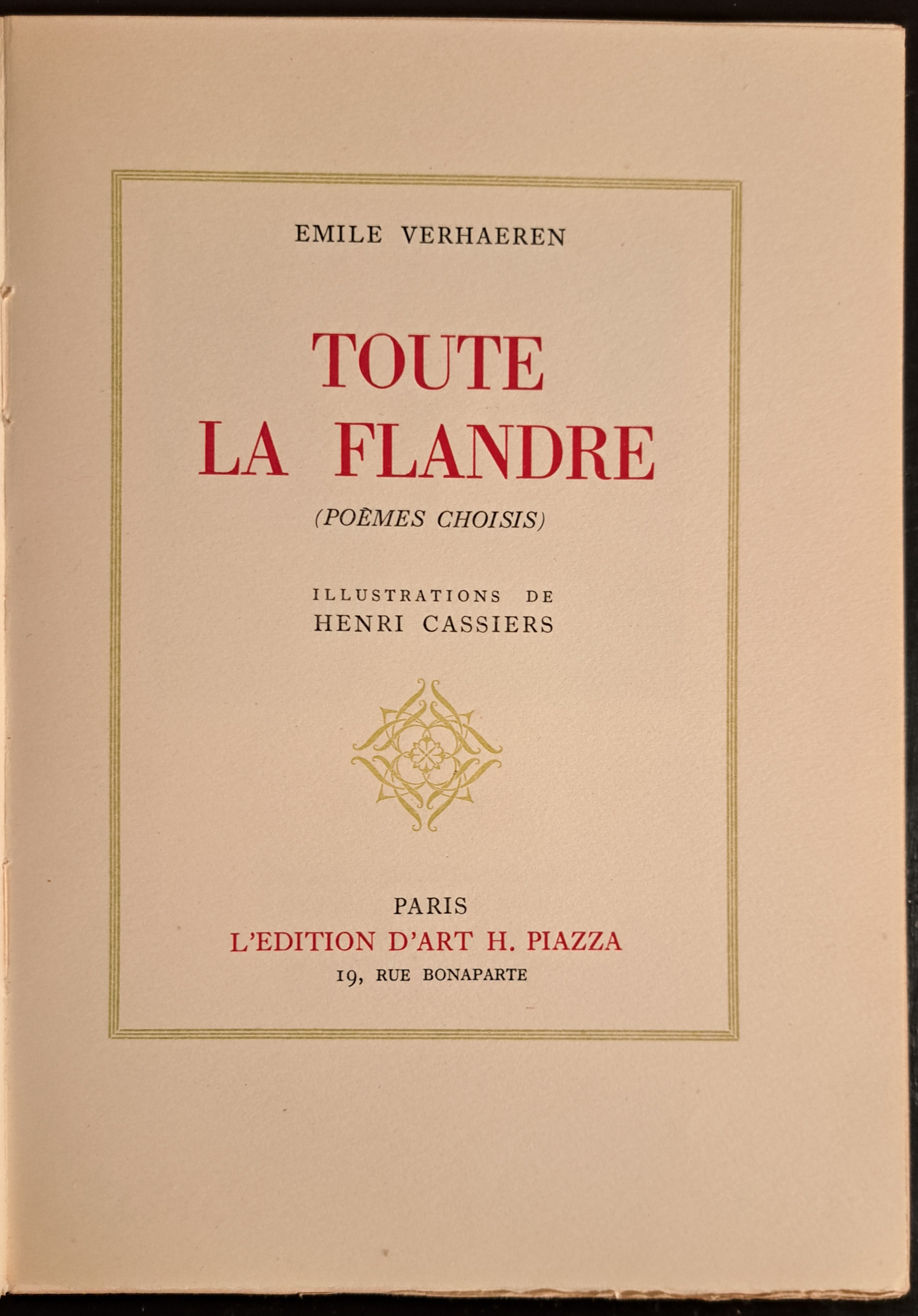 Toute la Flandre (poèmes choisis)