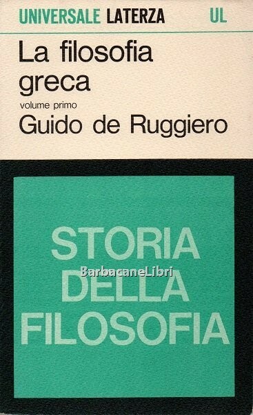 La filosofia greca. Volume primo. Dalle origini a Platone