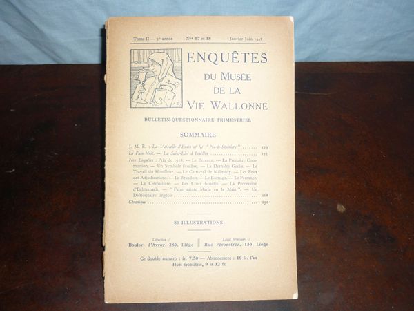 Enquêtes Du Musée De La Vie Wallonne