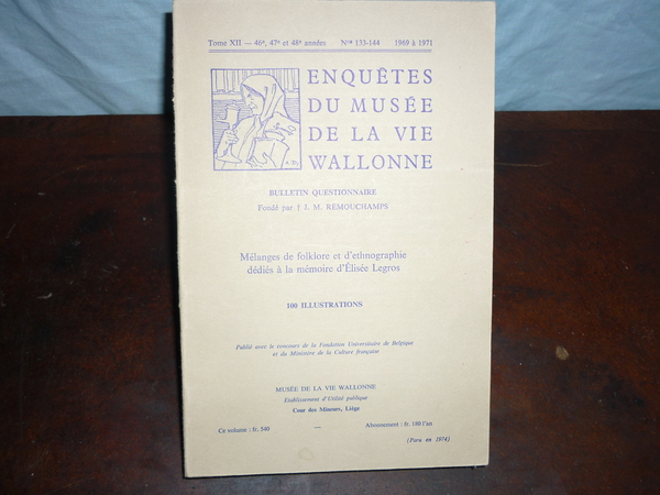 Enquêtes Du Musée De LA Vie Wallonne