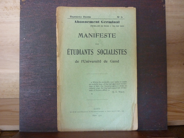 Manifeste des Etudiants Socialistes de l'Université de Gand