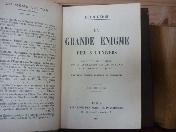 La grande énigme Dieu & l'Univers suivie d'une série d'études …