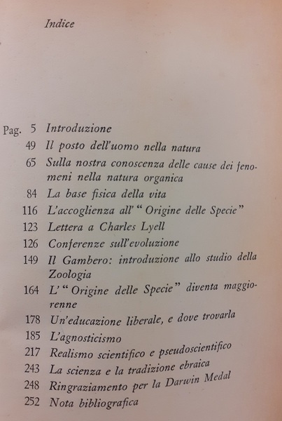 Huxley, Il posto dell’uomo nella natura e altri scritti