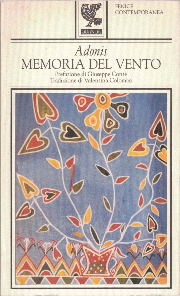 Adonis, Memoria del vento