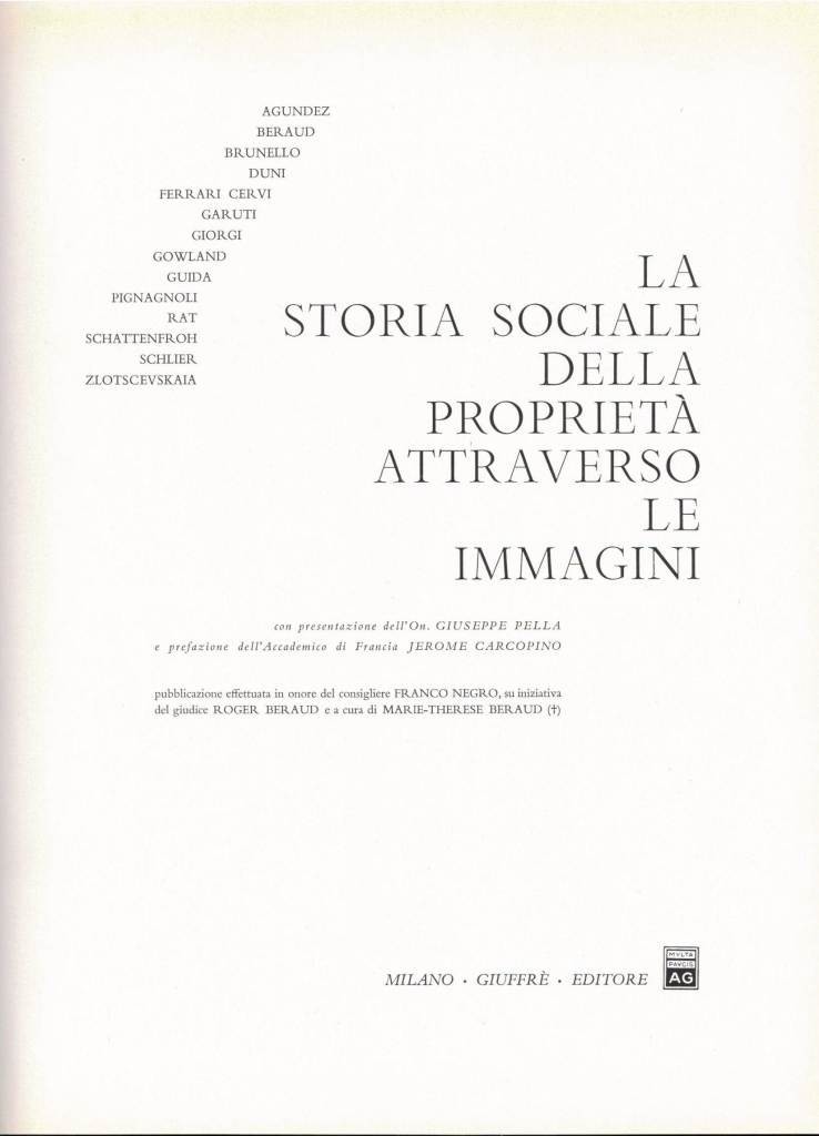 Agundez et al., La storia sociale della proprietà attraverso le …