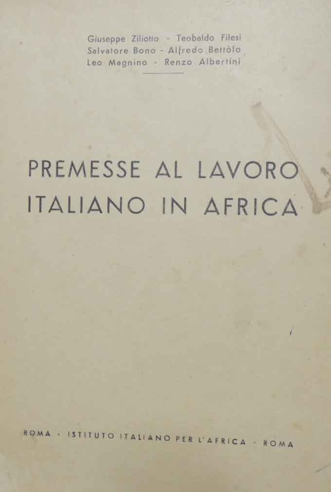 Albertini et al., Premesse al lavoro italiano in Africa