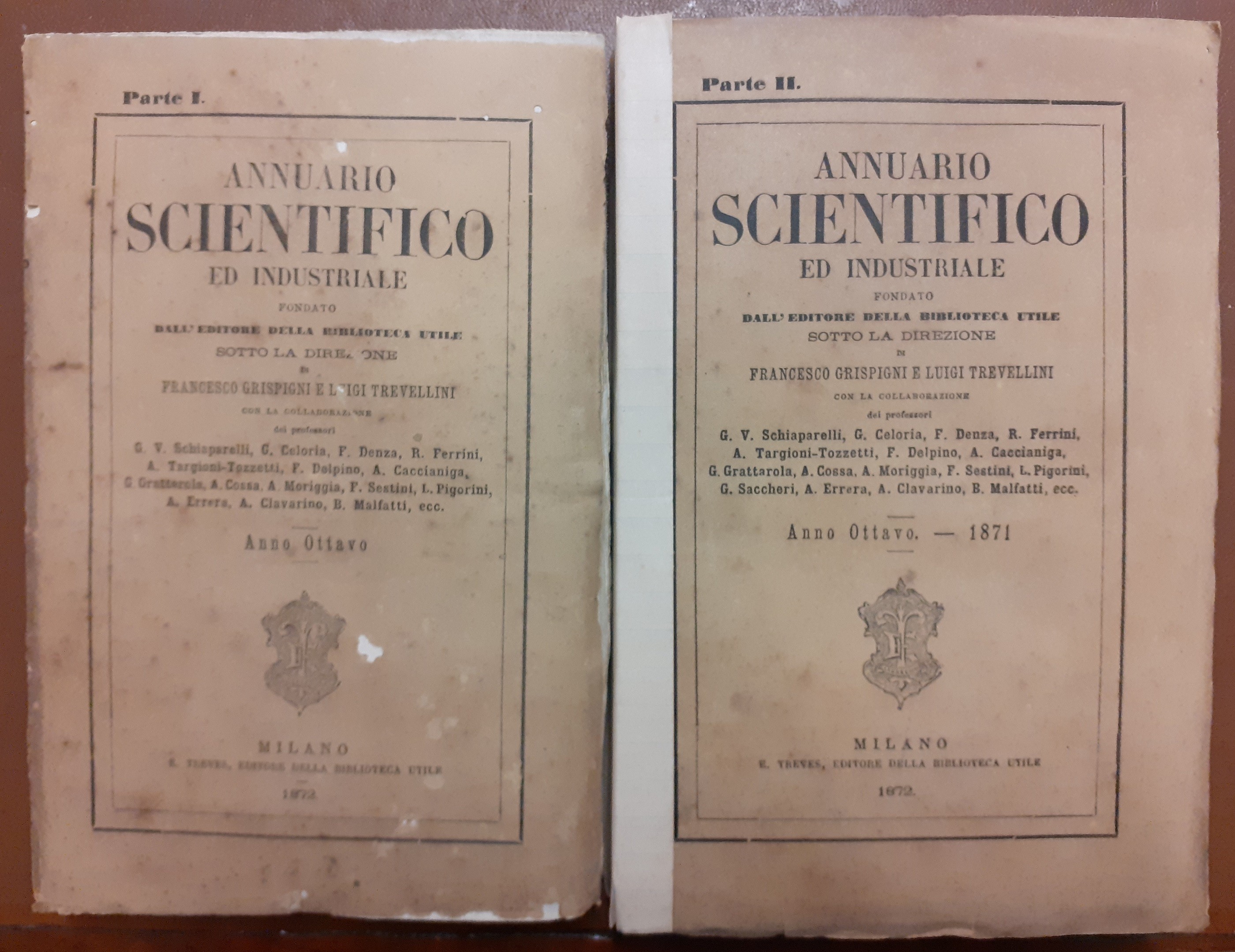 Annuario scientifico ed industriale, a VIII, 1871, pt. I e …