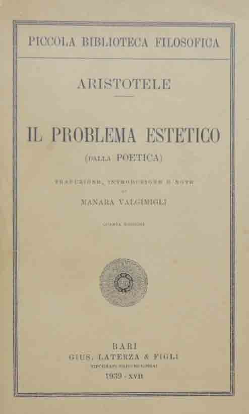 Aristotele, Il problema estetico (dalla Poetica)