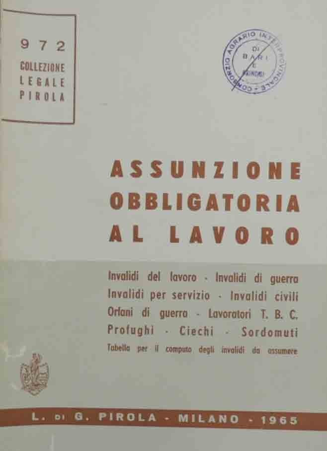 Assunzione obbligatoria al lavoro