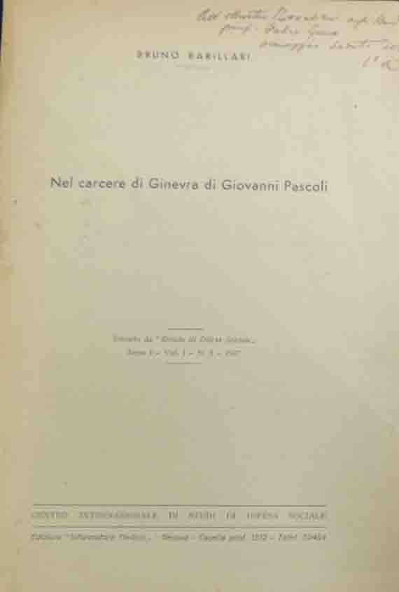 Barillari, Nel carcere di Ginevra di Giovanni Pascoli