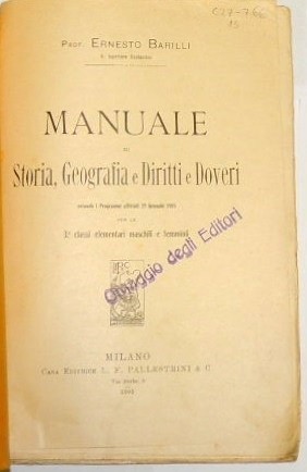 Barilli, Martinelli, Manuale di storia, geografia e diritti e doveri