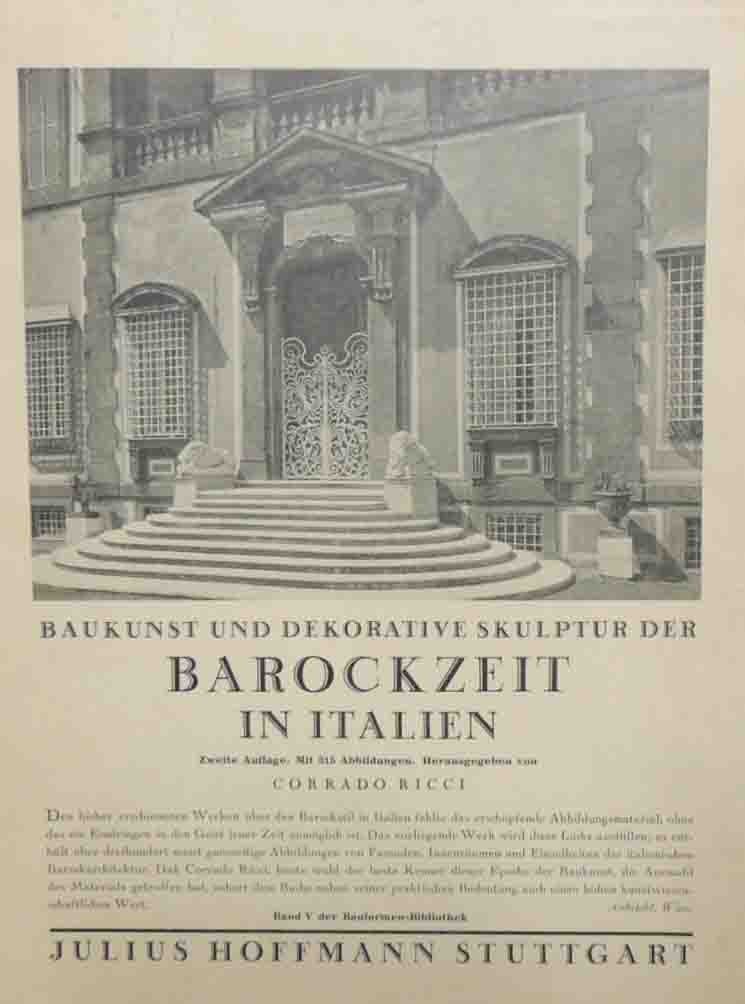 Baukunst und dekorative skulptur der barockzeit in Italien, herausgegeben von …