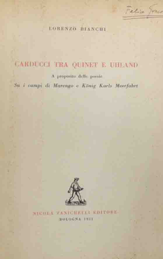 Bianchi, Carducci tra Quinet e Uhland. A proposito delle poesie …