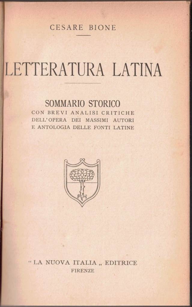 Bione, Letteratura latina. Sommario storico